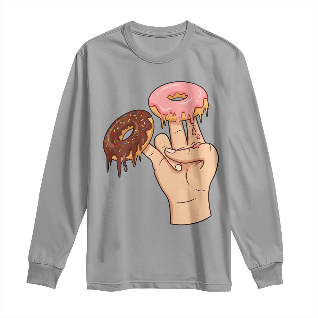 2 In The Pink 1 In The Stink Long Sleeve Shirt Funny Donut Adult Humor