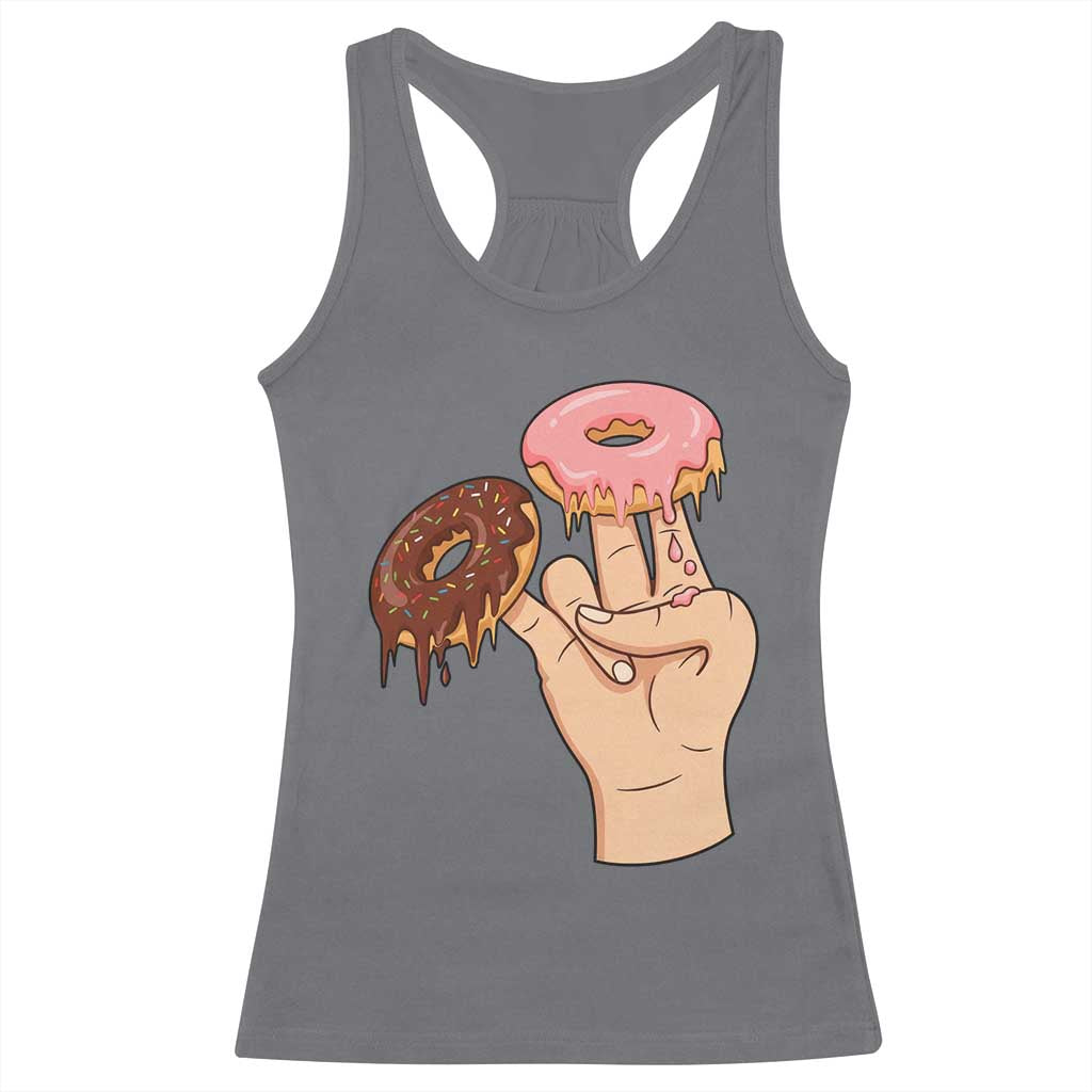 2 In The Pink 1 In The Stink Racerback Tank Top Funny Donut Adult Humor