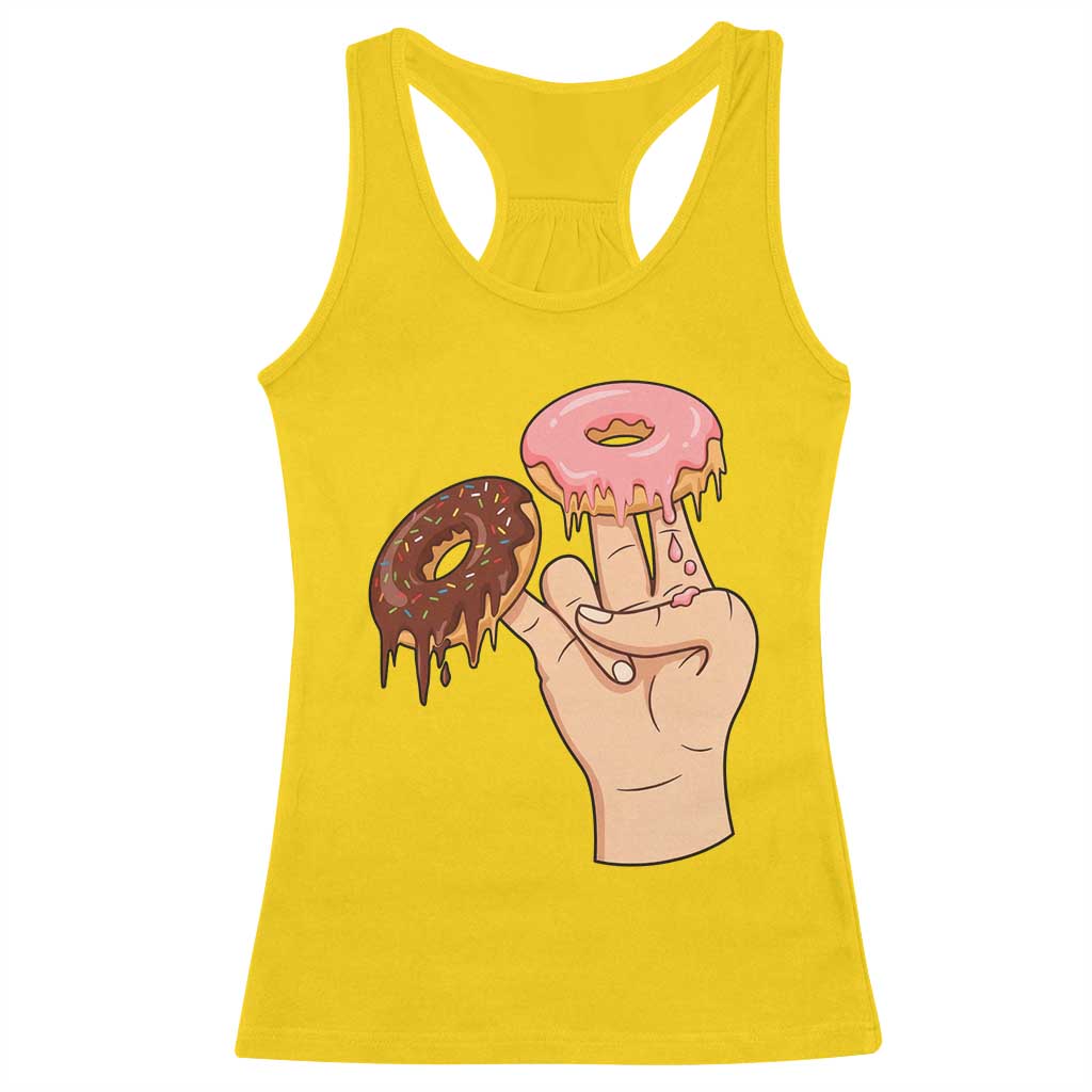2 In The Pink 1 In The Stink Racerback Tank Top Funny Donut Adult Humor