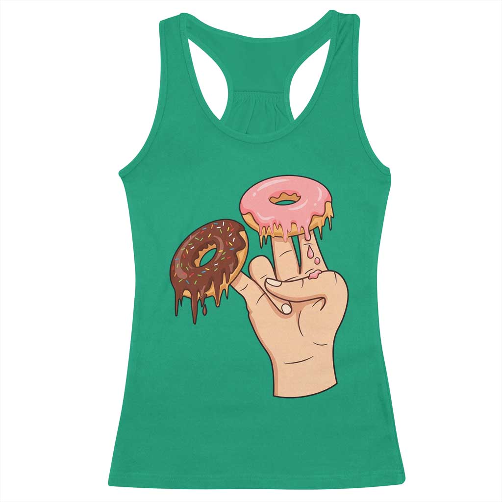 2 In The Pink 1 In The Stink Racerback Tank Top Funny Donut Adult Humor