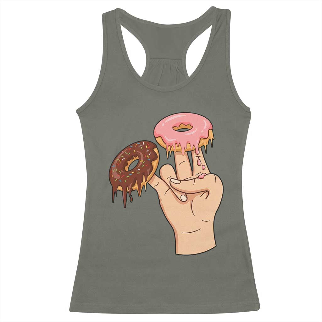 2 In The Pink 1 In The Stink Racerback Tank Top Funny Donut Adult Humor