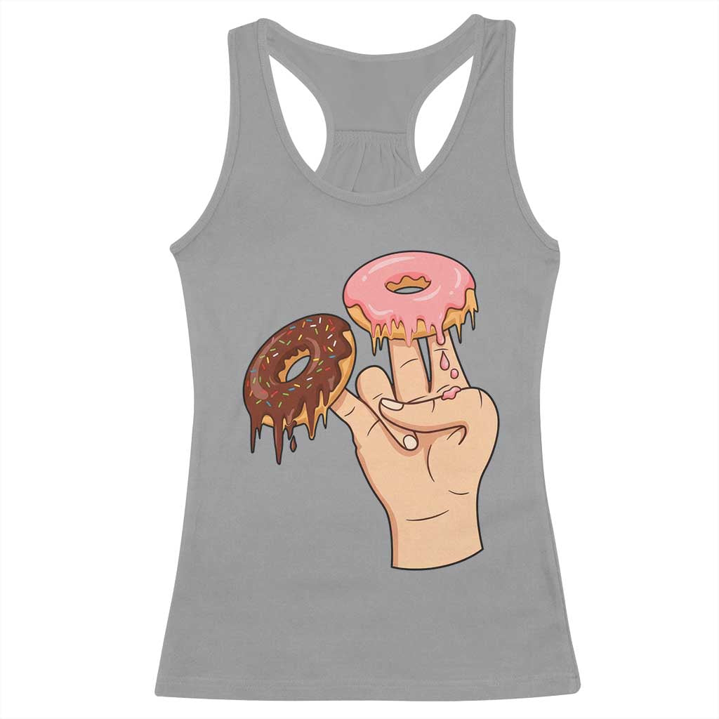 2 In The Pink 1 In The Stink Racerback Tank Top Funny Donut Adult Humor