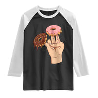 2 In The Pink 1 In The Stink Raglan Shirt Funny Donut Adult Humor