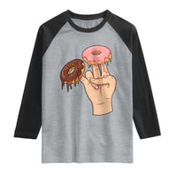 2 In The Pink 1 In The Stink Raglan Shirt Funny Donut Adult Humor