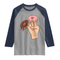 2 In The Pink 1 In The Stink Raglan Shirt Funny Donut Adult Humor