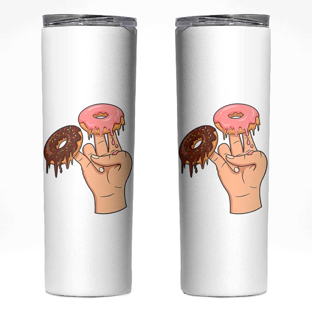 2 In The Pink 1 In The Stink Skinny Tumbler Funny Donut Adult Humor