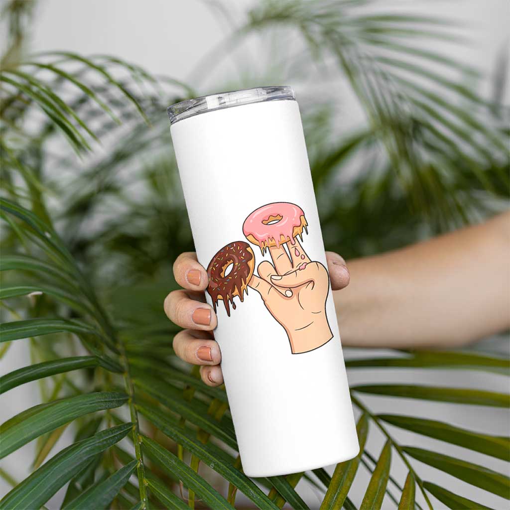 2 In The Pink 1 In The Stink Skinny Tumbler Funny Donut Adult Humor