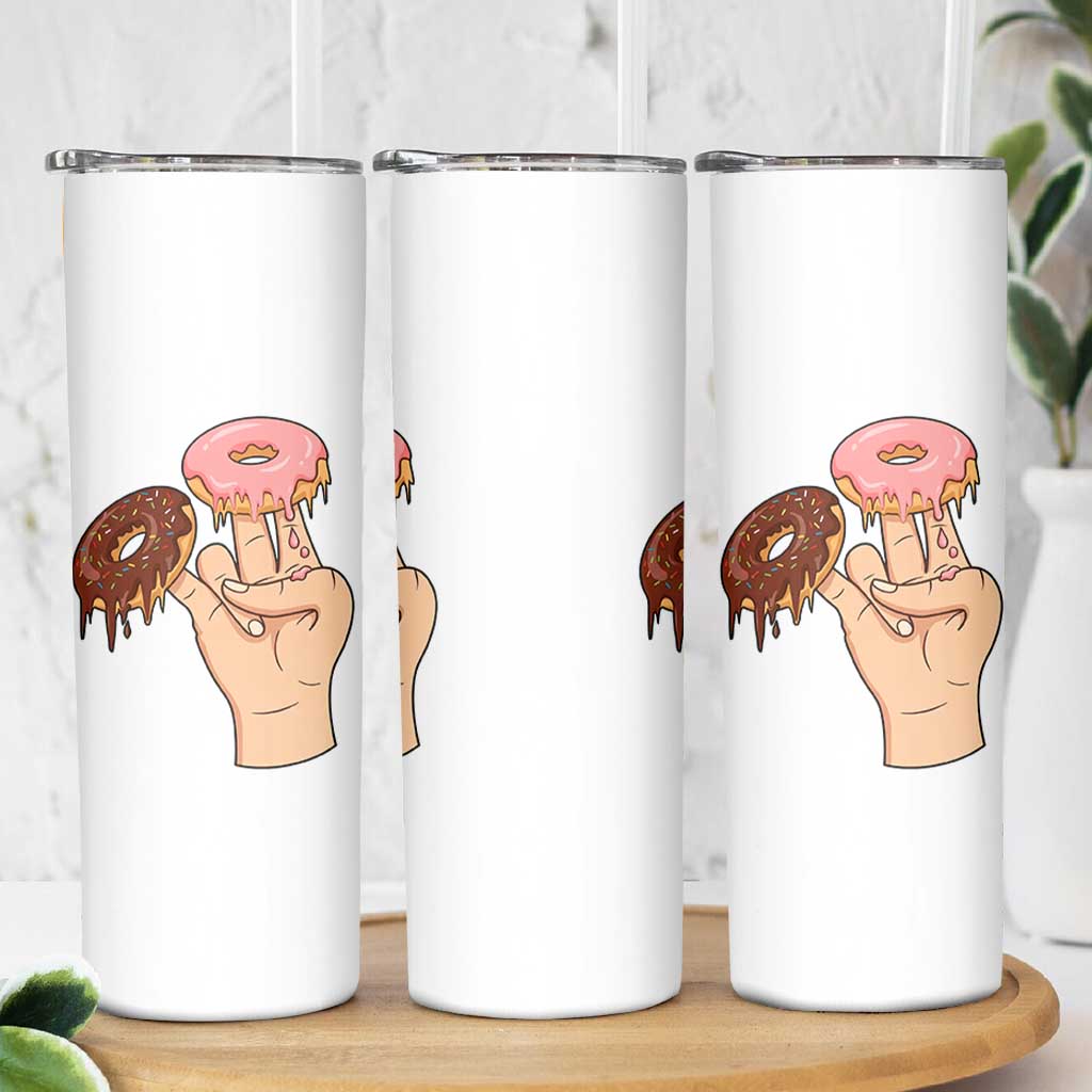 2 In The Pink 1 In The Stink Skinny Tumbler Funny Donut Adult Humor