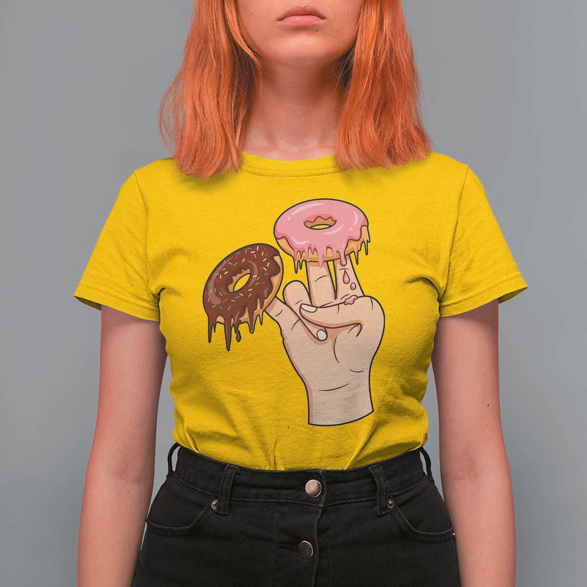 2 In The Pink 1 In The Stink T Shirt For Women Funny Donut Adult Humor