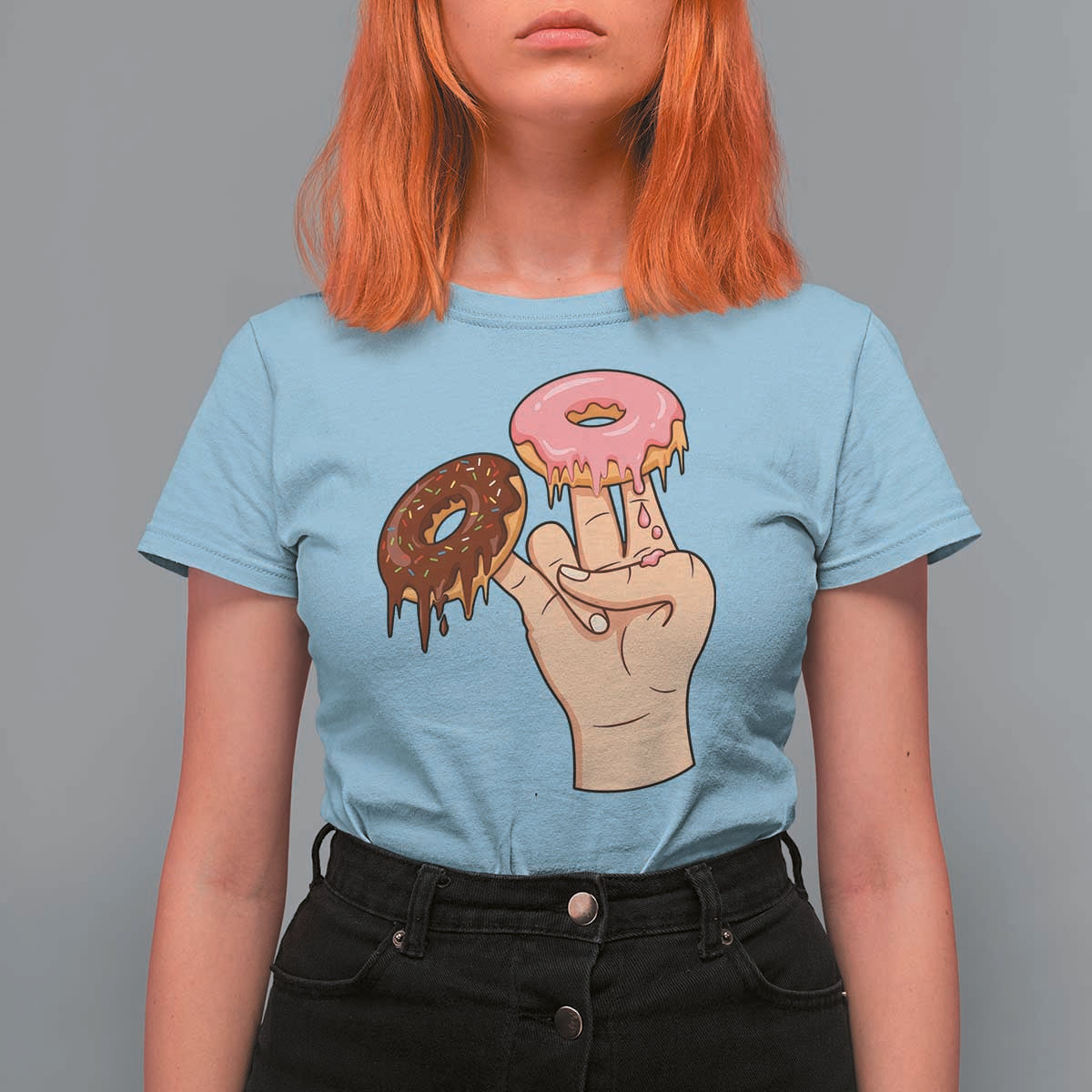 2 In The Pink 1 In The Stink T Shirt For Women Funny Donut Adult Humor