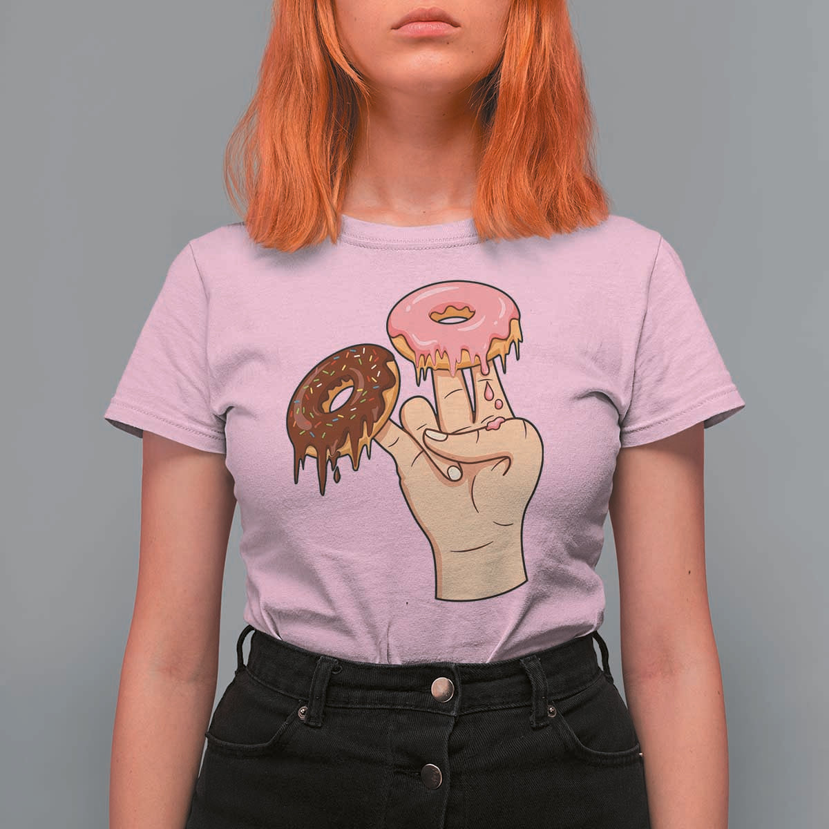2 In The Pink 1 In The Stink T Shirt For Women Funny Donut Adult Humor