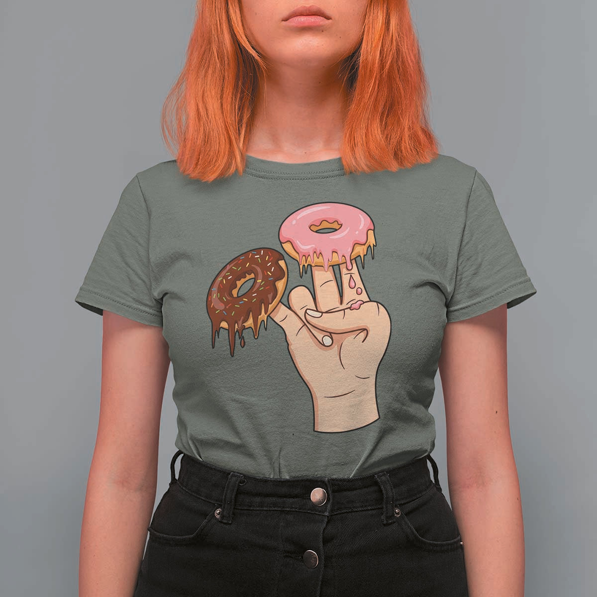 2 In The Pink 1 In The Stink T Shirt For Women Funny Donut Adult Humor