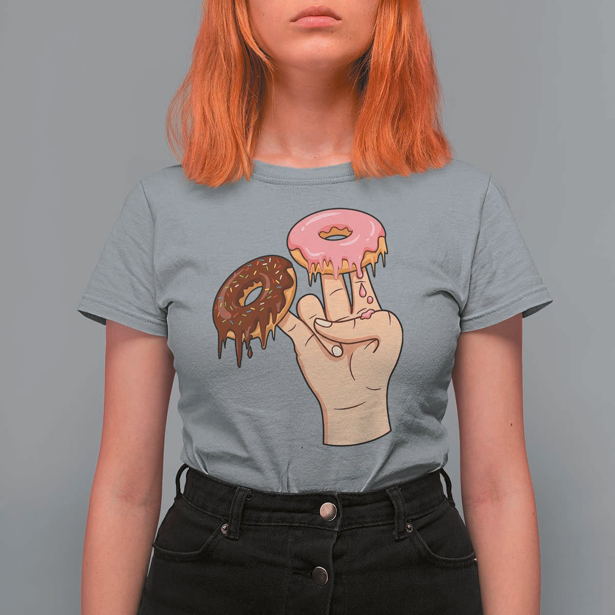 2 In The Pink 1 In The Stink T Shirt For Women Funny Donut Adult Humor