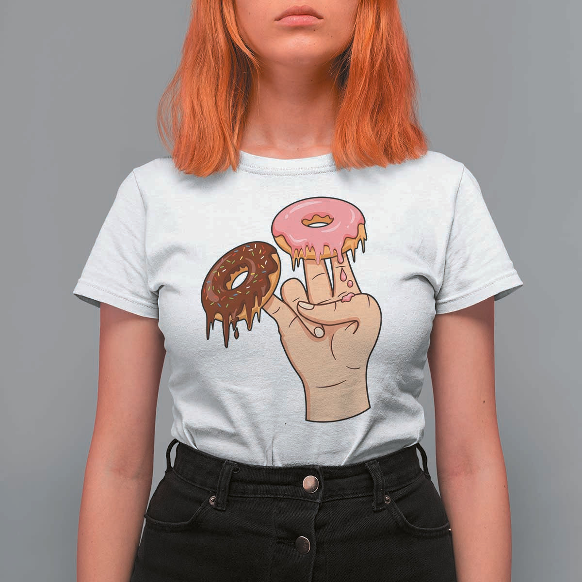 2 In The Pink 1 In The Stink T Shirt For Women Funny Donut Adult Humor