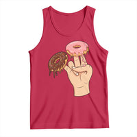 2 In The Pink 1 In The Stink Tank Top Funny Donut Adult Humor