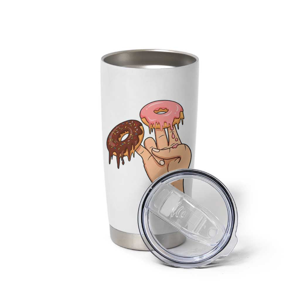 2 In The Pink 1 In The Stink Tumbler Cup Funny Donut Adult Humor