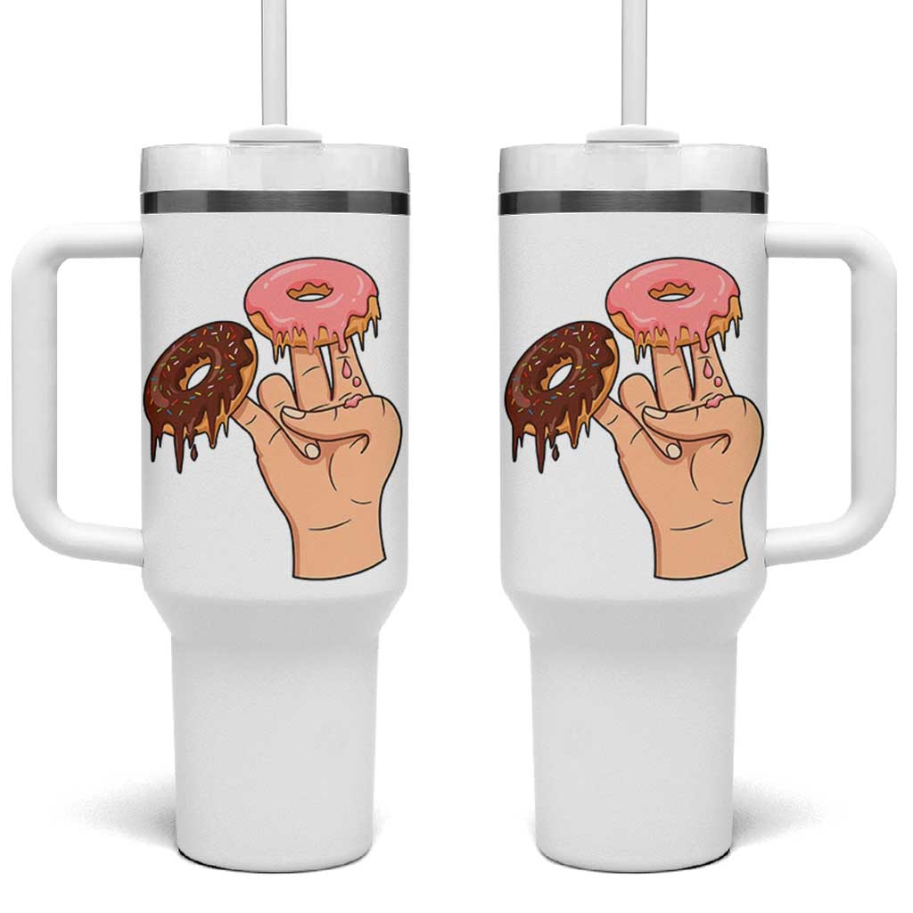 2 In The Pink 1 In The Stink Tumbler With Handle Funny Donut Adult Humor