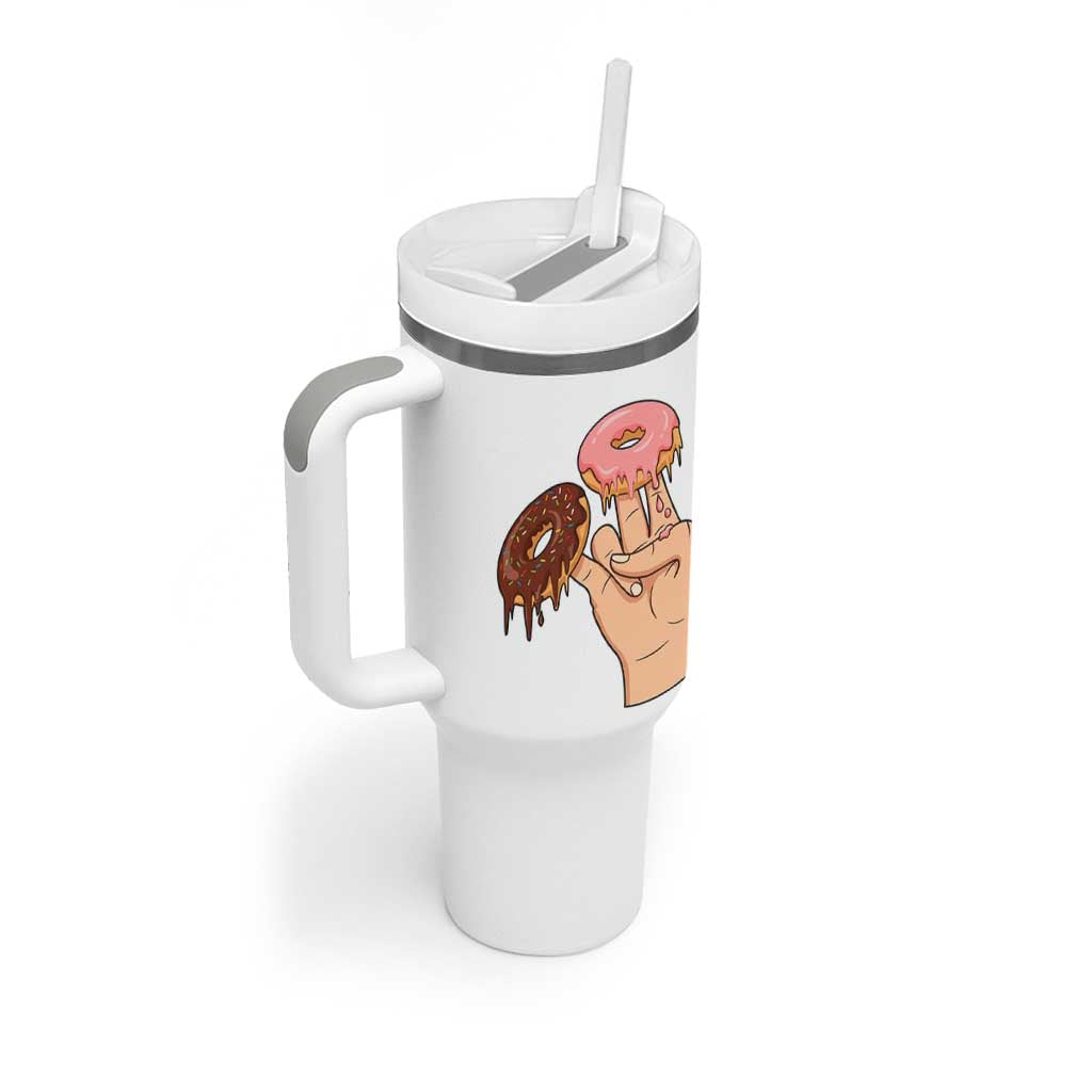 2 In The Pink 1 In The Stink Tumbler With Handle Funny Donut Adult Humor