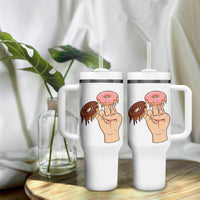 2 In The Pink 1 In The Stink Tumbler With Handle Funny Donut Adult Humor