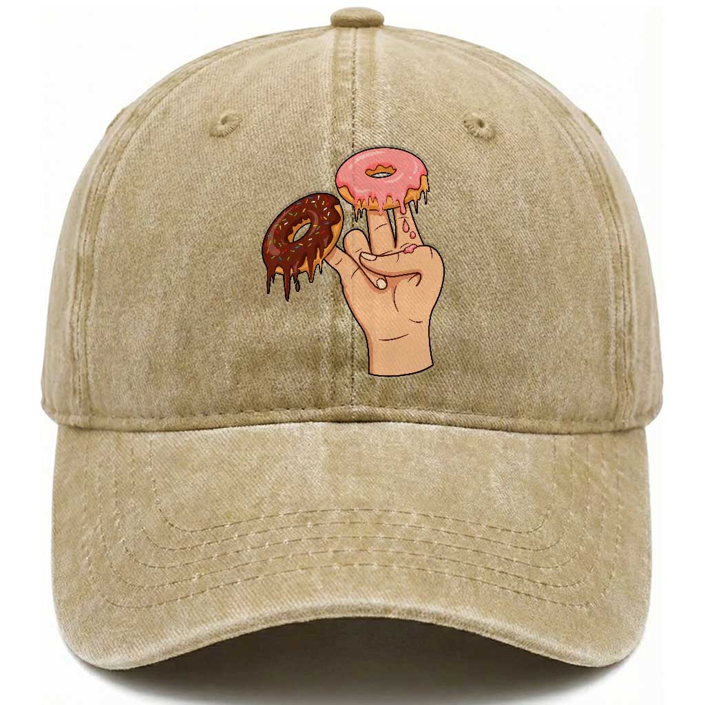 2 In The Pink 1 In The Stink Washed Cotton Baseball Cap Funny Donut Adult Humor