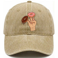 2 In The Pink 1 In The Stink Washed Cotton Baseball Cap Funny Donut Adult Humor