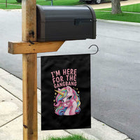 Funny Adult Humor Garden Flag I Am Here For The Gangb*ng