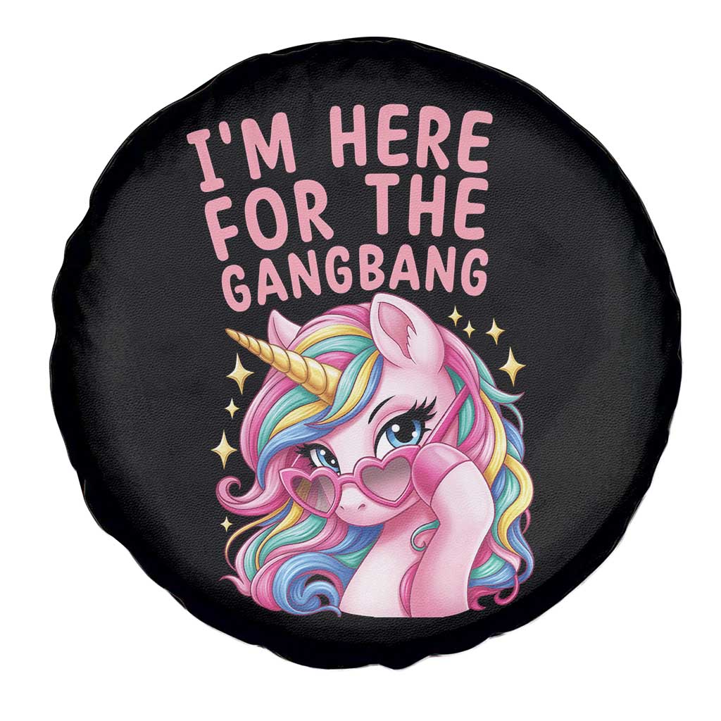 Funny Adult Humor Spare Tire Cover I Am Here For The Gangb*ng