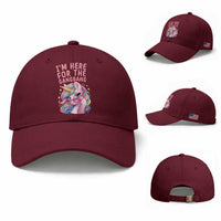 Funny Adult Humor Baseball Cap I Am Here For The Gangb*ng
