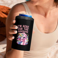 Funny Adult Humor 4 in 1 Can Cooler Tumbler I Am Here For The Gangb*ng