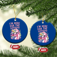Funny Adult Humor Ceramic Ornament I Am Here For The Gangb*ng