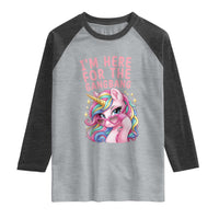 Funny Adult Humor Raglan Shirt I Am Here For The Gangb*ng