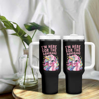 Funny Adult Humor Tumbler With Handle I Am Here For The Gangb*ng
