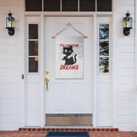 Killer Black Cat Halloween Garden Flag Follow Your Dreams - Wonder Print Shop