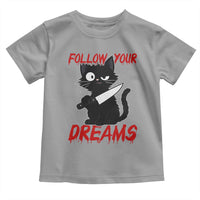 Killer Black Cat Halloween Toddler T Shirt Follow Your Dreams - Wonder Print Shop