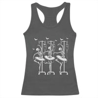 Emergency Room RN Nurse Halloween Racerback Tank Top Dancing Skeleton - Wonder Print Shop