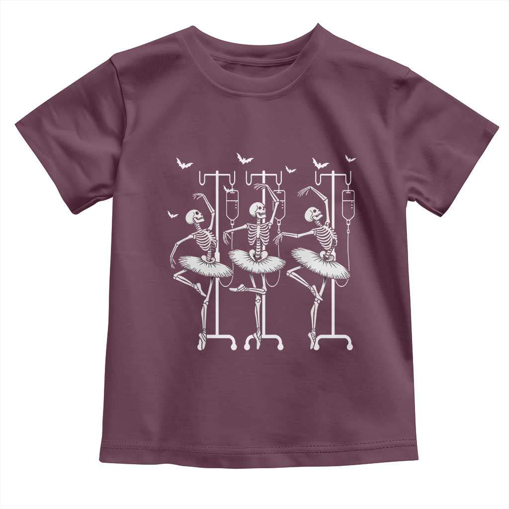 Emergency Room RN Nurse Halloween Toddler T Shirt Dancing Skeleton - Wonder Print Shop