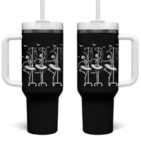 Emergency Room RN Nurse Halloween Tumbler With Handle Dancing Skeleton