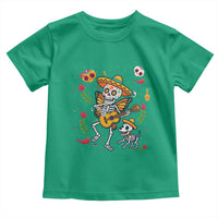 Day Of The Dead Skeleton Toddler T Shirt Playing Guitar With Dog Mexican Festival - Wonder Print Shop