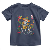 Day Of The Dead Skeleton Toddler T Shirt Playing Guitar With Dog Mexican Festival - Wonder Print Shop