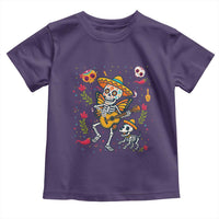 Day Of The Dead Skeleton Toddler T Shirt Playing Guitar With Dog Mexican Festival - Wonder Print Shop