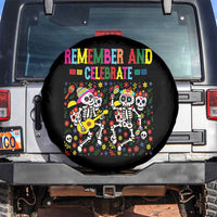 Dia De Los Muertos Skeleton Spare Tire Cover Remember And Celebrate Mexican Festival - Wonder Print Shop