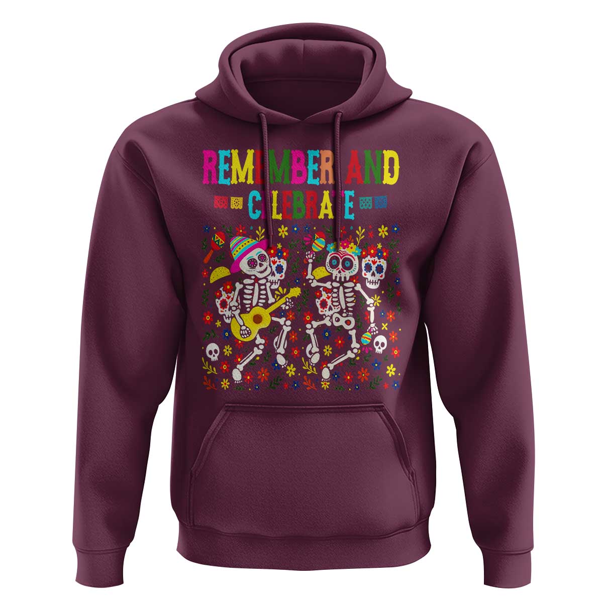 Dia De Los Muertos Skeleton Hoodie Remember And Celebrate Mexican Festival - Wonder Print Shop