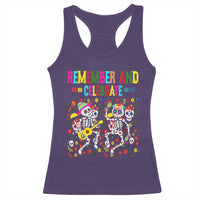 Dia De Los Muertos Skeleton Racerback Tank Top Remember And Celebrate Mexican Festival - Wonder Print Shop