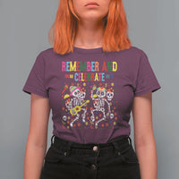 Dia De Los Muertos Skeleton T Shirt For Women Remember And Celebrate Mexican Festival - Wonder Print Shop
