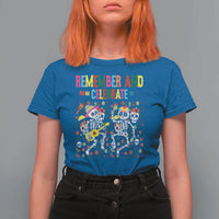 Dia De Los Muertos Skeleton T Shirt For Women Remember And Celebrate Mexican Festival - Wonder Print Shop