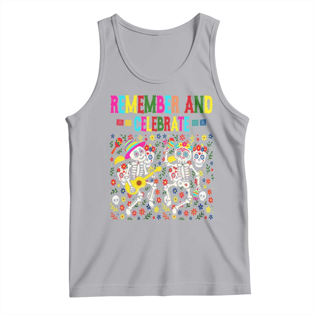 Dia De Los Muertos Skeleton Tank Top Remember And Celebrate Mexican Festival - Wonder Print Shop