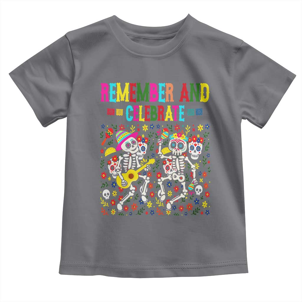 Dia De Los Muertos Skeleton Toddler T Shirt Remember And Celebrate Mexican Festival - Wonder Print Shop