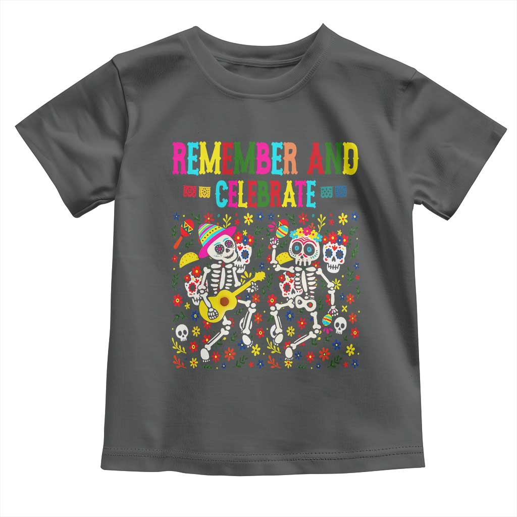 Dia De Los Muertos Skeleton Toddler T Shirt Remember And Celebrate Mexican Festival - Wonder Print Shop