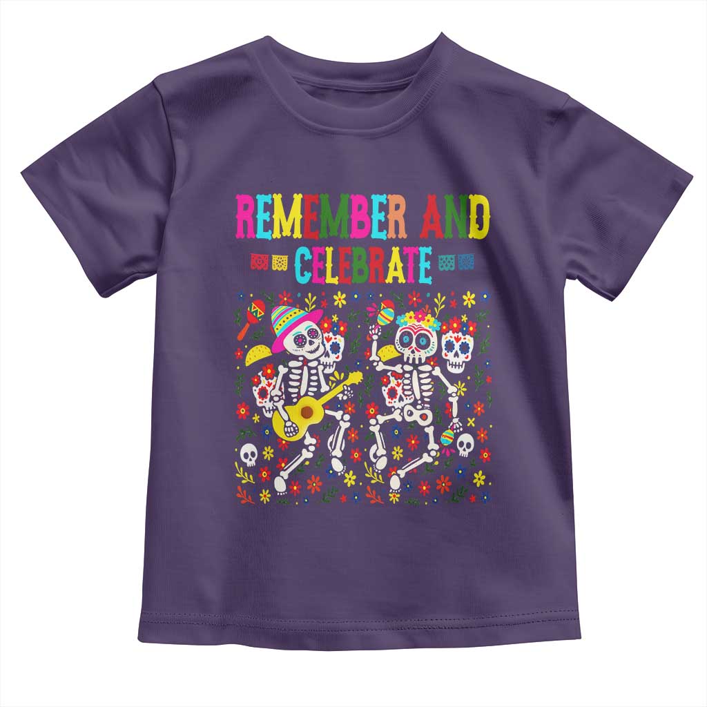 Dia De Los Muertos Skeleton Toddler T Shirt Remember And Celebrate Mexican Festival - Wonder Print Shop
