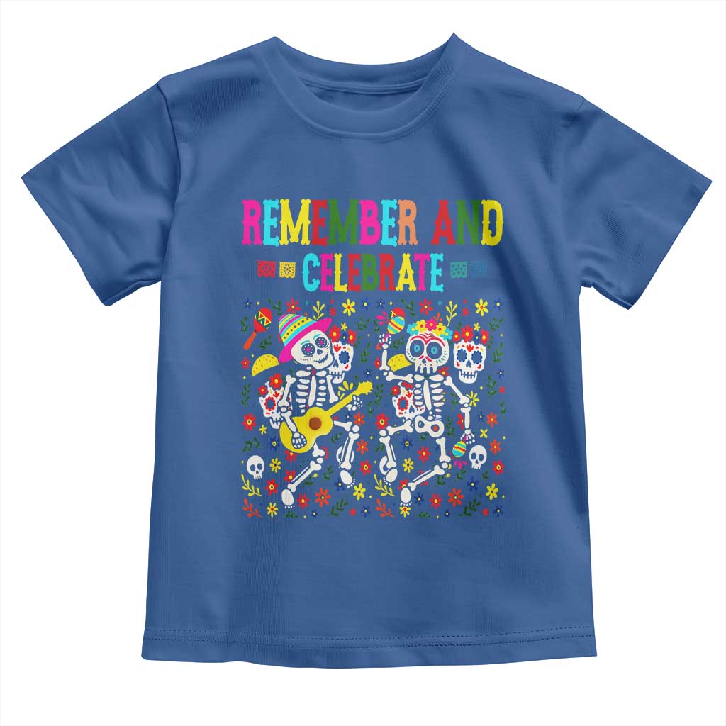 Dia De Los Muertos Skeleton Toddler T Shirt Remember And Celebrate Mexican Festival - Wonder Print Shop